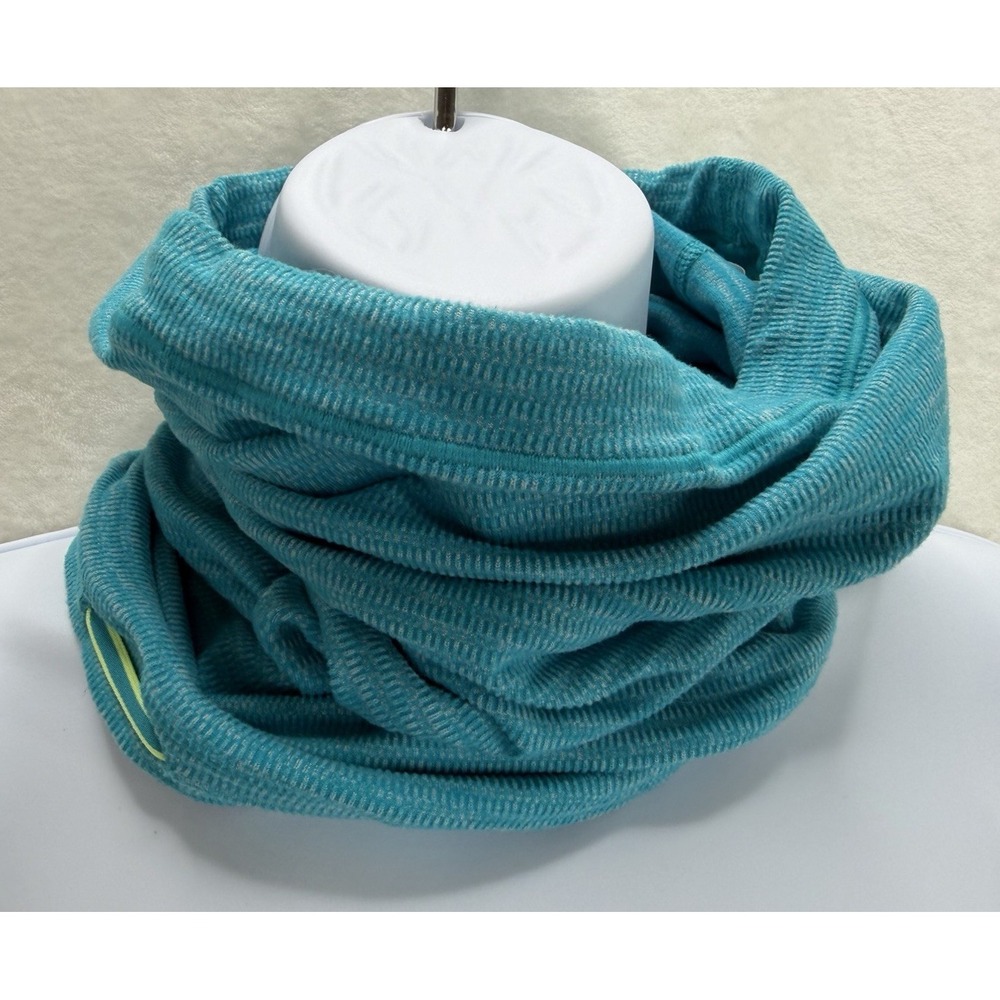 Lululemon Teal Neck Gaiter Scarf Tube O/S Stretch Nylon Spandex Unisex